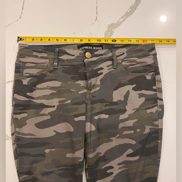Express Jeans Camo Jeans Dark Wash Ankle Legging Stella Low Rise Women’s Sz 10 - Picture 7 of 8